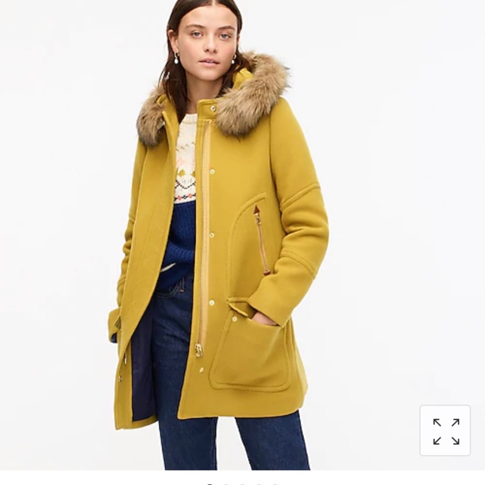JCrew Chateau Parka Mustard Coat Jacket J. Crew